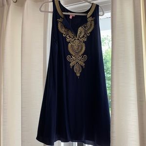 NWT navy and gold Aruba dress size xl